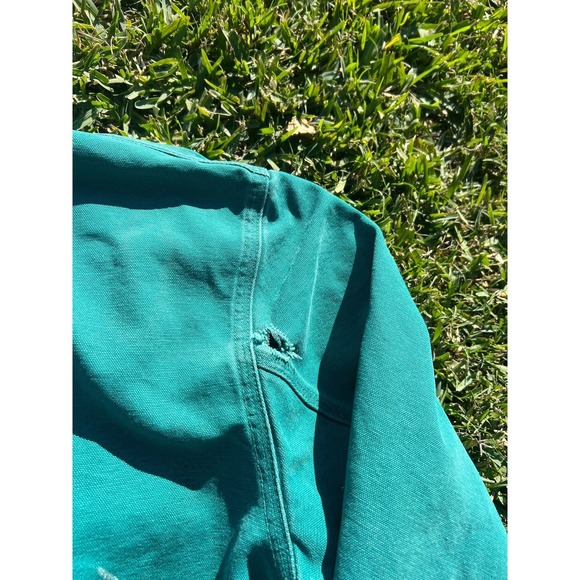 Vintage Carhartt J04 AQU Aqua Quilt Lined Hooded Jacket Mens Size XL USA HTF - Picture 12 of 12